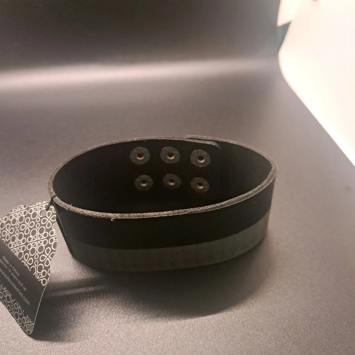 black and grey snap bracelet