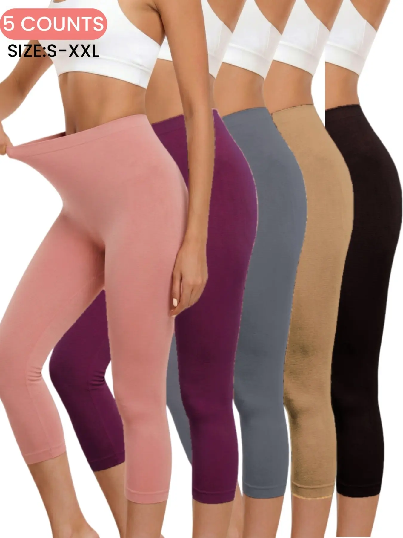 Women's Super Soft Seamless Leggings, Buttery Soft Leggings, Pure Color Casual Home Sleep Pants, Daily Wear Tight Fit Yoga Pants, All Seasons, Basic Bottoms for Summer