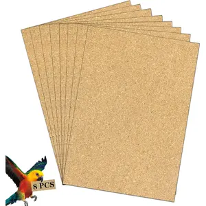 Gravel Paper for Bird Cage,BirdCage Liner Papers Cuttable Gravel Liner Sea Sand Paper Pet Animal Cages Cushion Great for Hard-Billed Birds Parrot | Clean Safe & Aids in Digestion (8 PCS - 17" x 11")