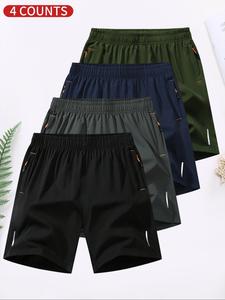 men's zipper pocket shorts, breathable comfortable shorts for daily wear, casual men's shorts for summer,  mens shorts