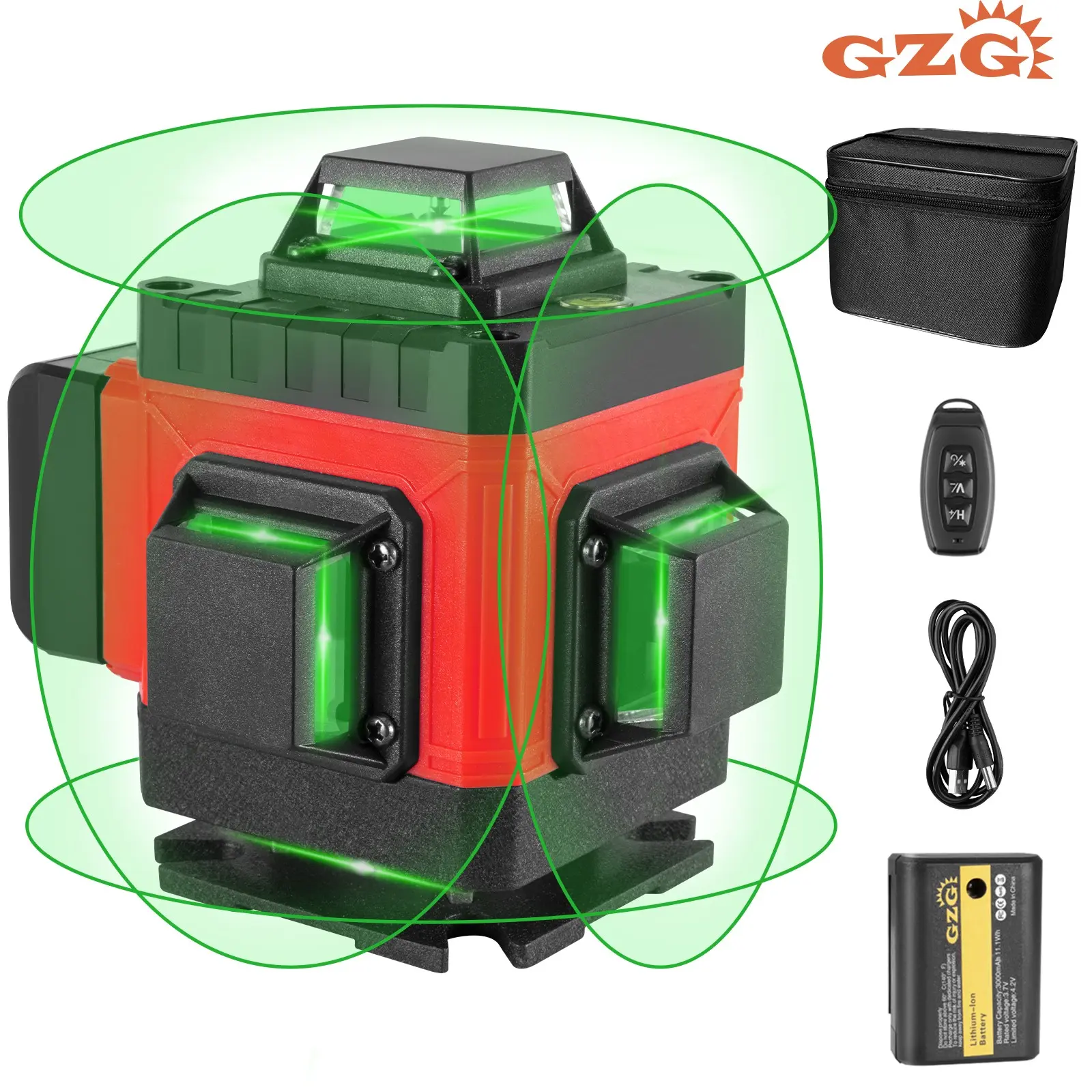 GZG LASER LEVEL, Laser Leveler Tool, Lazer Leveler Tool, Level Instrument, Laser Measuring Tool, Precision Measurement Tool, Ideal for Construction & DIY Projects, Durable Design, Easy-To-Read Scale