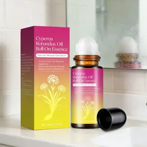 Cyperus Rotundus Oil for Natural Hair Reduction Body Roll-On Serum Reduces Unwanted Hair Growth- 60ml/2oz
