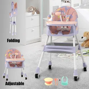An   High  4-in-1  Reclining Feeding Table  Seat 7 Heights With Toyrack Easy To Clean Feeding cradle Portable Foldable Changing Inflatable Floor  with Air Pump Sloth   with Snack Tray baby auto swing chair Convertible Crib with Support Base