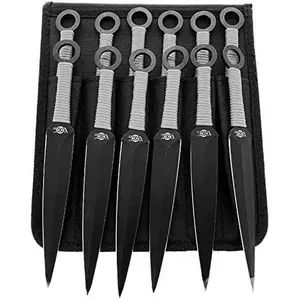 12 PCS Throwing Knives Kunai Set - Red, Black, Blue.for Collections, Gifts, Throwing Practices. portable folding knife multi-purpose knife