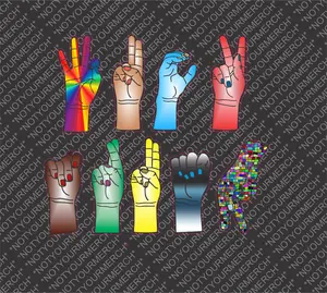 Anti-Trump Car Decals – Chinga Tu Maga, FDT, Liberty Baddie, 8647, ASL FU – Waterproof Bumper Stickers