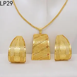 Simple Necklaces Pendant Big Huggie Earrings Set Gold Charm Necklace For Women Day Collars Cute Mom Gifts