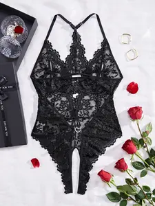 AgeRose Women's Backless Mini Bra with Adjustable Straps for Everyday & Bridal Wear New Year Gift Perfect Valentine's Day Gift Minimalist Basic Lingerie Womenswear Bodysuit Lace Floral Burgundy Sexy lingerie set pj sneaky lingerie Elegance Customized