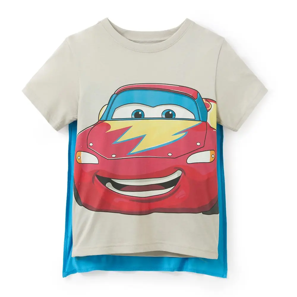 Disney Store Lightning McQueen Super Hero Costume T-Shirt with Cape for Kids – Cars – Exclusive