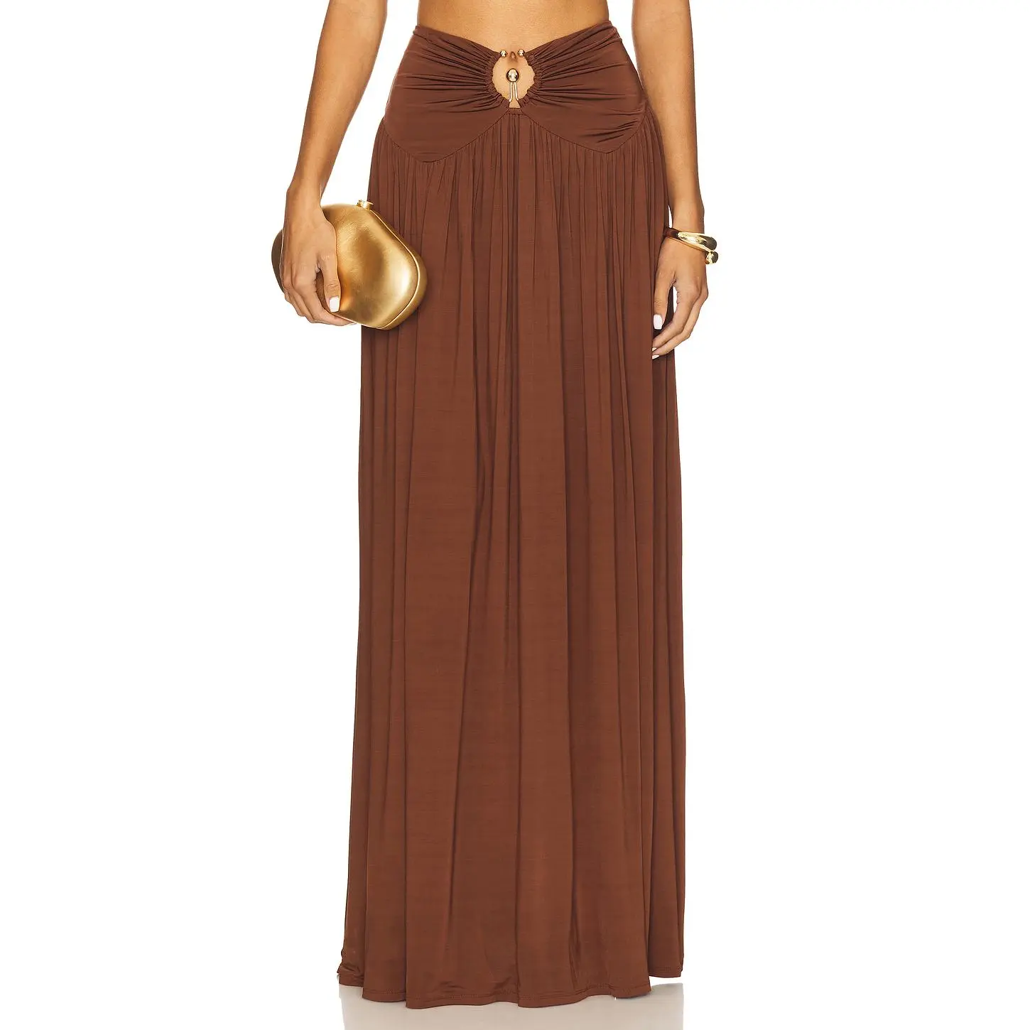 Lovers and Friends Lotte Maxi Skirt in Chocolate Brown
