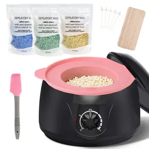 Mother's Day Gift,Hair Removal Waxing Kit,1 Count Wax Warmer Machine with 4 Counts Wax Grain &10pcs Wooden Sticks, Diffuser Hair Removal,Nose Wax Kits Personal Care Appliances for Women Home Use,Winter Essentials,Gifts for Girl,Depilator,Skincare Products