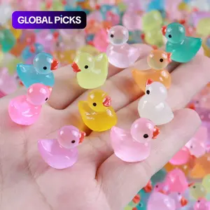 20/50 Mini Glow-In-The-Dark Duck Ornaments, Cute Duck Design, Decor Figurine, DIY Resin Toys for Phone Cases, Plant Decor, Home Decoration, Birthday Gifts