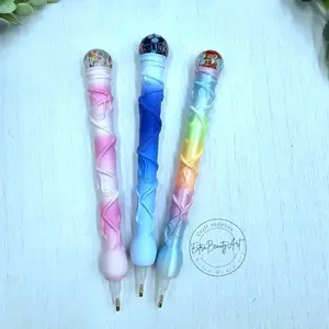 Glass Garden Diamond Painting Pen 3D Printed Multiplacer Push Tip One Ended Replacable Tip Art Tool with Colorful Design Plastic or Metal Push Tips Handcraft Handmade Gifts