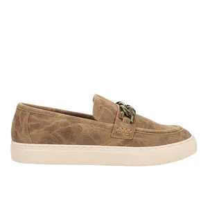 Corkys Womens Chain Reaction Slip On Loafers Casual - Brown