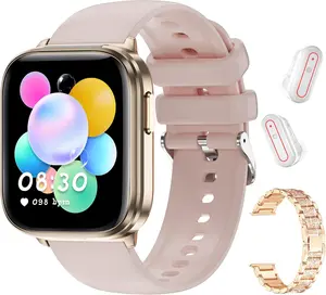 Mellowsen 1.85" Digital Watch for iOS & Android - Waterproof Fitness Tracker with 100+ Sport Modes, Heart Rate Monitor, and Heart Rate Display (Pink)