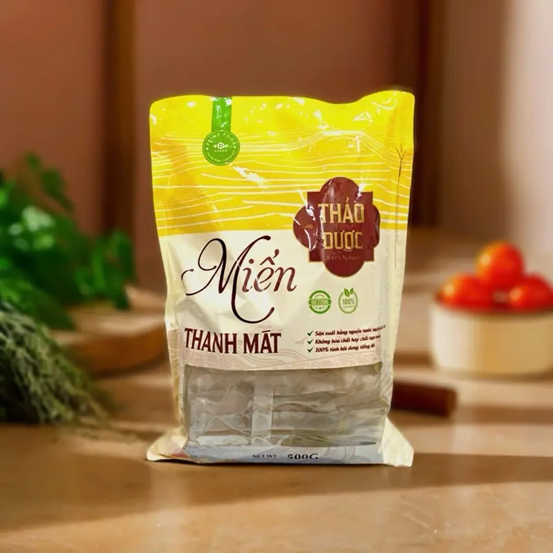 Thảo Dược Herbal Glass Noodles 500g/bag - Miến Dong Thảo Dược 500g/túi Refreshing & Natural 100% Hand-Processed Traditional Method