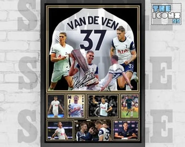 Tottenham Spurs Icon Micky Van de Ven Football Poster