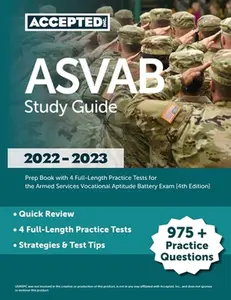 USED-ASVAB Study Guide 2022-2023: Prep Book with 4 Full-Length Practice Tests for the Armed Services Vocational Aptitude Battery Exam [4th Edition] by Cox (Paperback)