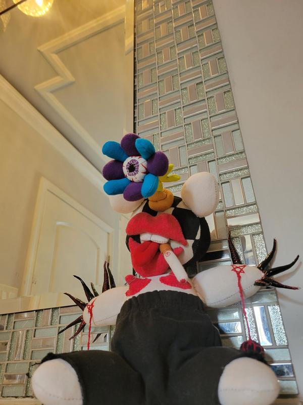 UknoW PERSONAL COLLECTION Hand Stitched Vintage Machine Worked 1945 Singer Cuddle Cushion Original Piece by LüCi Darkstar & LUCI FIRE LLC.