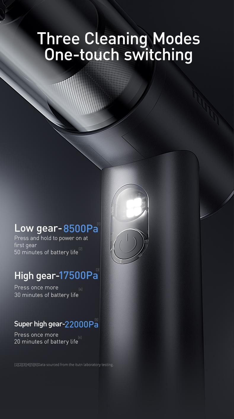 itutn car vacuum/blower M8, 5-in-1 Mini Vacuum Cleaner Cordless & Air Duster ,22000Pa Powerful Suction, Handheld Portable Vacuum For Car, Home, PC, Keyboard, Desk, Pet Hair Cleaning