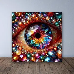 Eye Pattern DIY Diamond Arts Colorful Painting Kit without Frame, DIY 5D Diamond Arts Colorful Painting Kit, Wall Art Decor for Home Living Room Bedroom