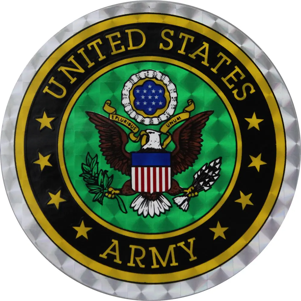 12 in U.S. Army Themed Circle Shape Hanging Decor - Large Circle Prism Wall Decor, Indoor Home Supplies Display Piece