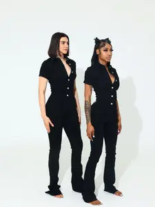 JET BLACK DENIM JUMPSUIT