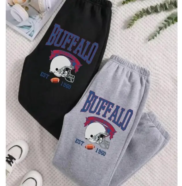 Vintage Buffallo Football Sweatpants, Football Sweatpants,  Unisex Sweatpants Casual Classic Sweatpants,  Football Gift