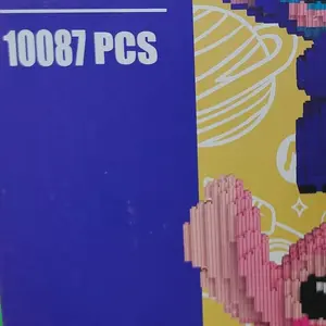 【New Arrival】Blue+Pink Alien- Building Block Toys, Birthday Gift, Father's Day Gift, Educational, Boy, Girl, Trend Decoration, Cool Gifts, Brick, Interlocking Blocks, Family Bonding