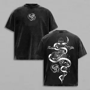 tiktok shop Vintage Limited Aang Shirt Ver 2 - The Last Air Nomad - The Avatar Anime Double Printed Washed Tee Unisex Oversize Anime Manga Acid Washed Lightweight Cotton T-Shirt, Gift For Anime Fan Lover