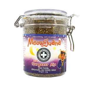 Jar of Stargazer Mix - Catnip, Rose Petals & Chamomile Blend Jar of Stargazer Mix - Catnip, Rose Petals & Chamomile Blend