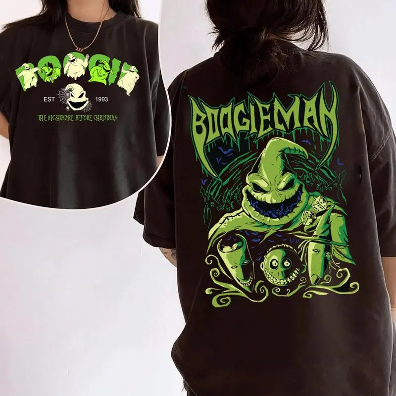 Vintage Boogie Man 2 Sides Shirt, The Nightmare Before Christmas Sweatshirt, Oogie Boogie T-Shirt, Boogieman Character Tee, Halloween Gift
