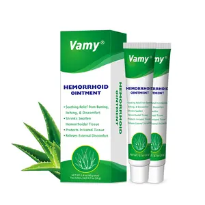 VAMY Organic Aloe Soothe Hemorrhoid Cream-Gel 1.4oz - Lidocaine & Phenylephrine for Pain/Swelling/Itching Relief Acne Sensitive Skin Repair Skin Repair Naturals Healing Healthcare Therapy Therapeutic Aloevera Moisturizers Treatment Nature beef tallow skin