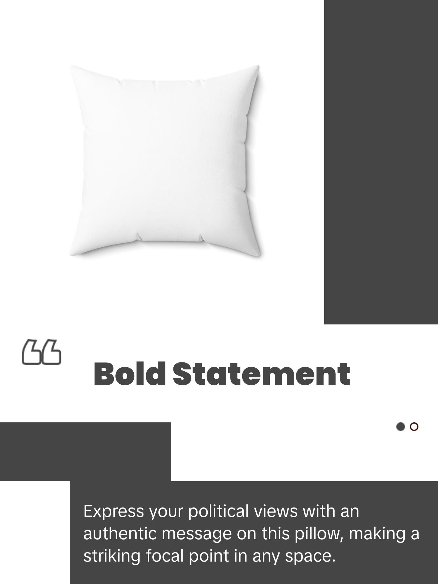 Hit This X If Trump Sucks | Spun Polyester Square Pillow