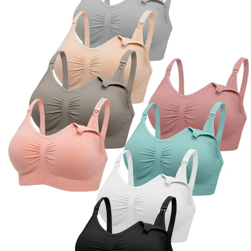 Maternity Solid Ruched Nursing Bra, Lingerie for Breastfeeding, Maternity Lingerie for Everyday Wear #GLOBAL PICKS