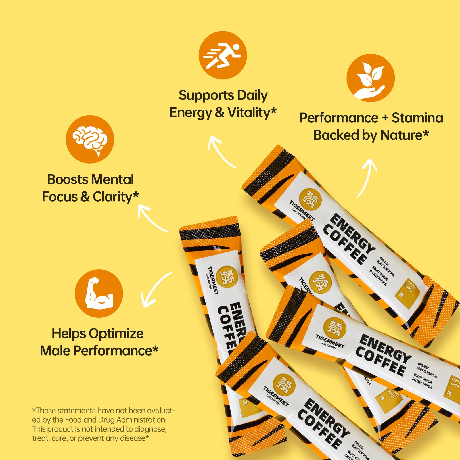 TIGERMEET Functional Energy Coffee Herbal Coffee Blend for Daily Energy, Focus & Performance (6 Sachets) TIGERMEET Functional Energy Coffee Herbal Coffee Blend for Daily Energy, Focus & Performance (6 Sachets)