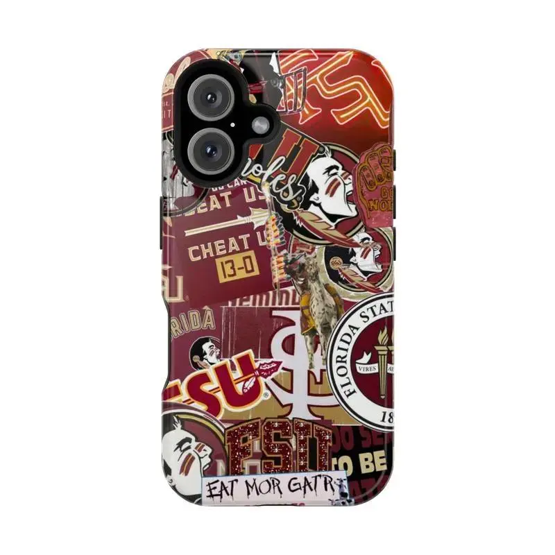 FSU Seminoles Phone Case, Go Noles College Football Fan Protective Cover, Compatible with iPhone 11-17 Pro Max/Plus and Samsung Galaxy S23-25