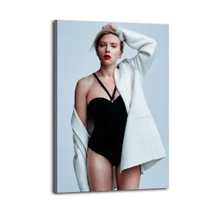 Scarlett JohanssonPoster Oil Painting Printing Office Bedroom Aesthetic Decoration Canvas Wall Art Bar Cart Decor Aesthetic Prints Painting Decor