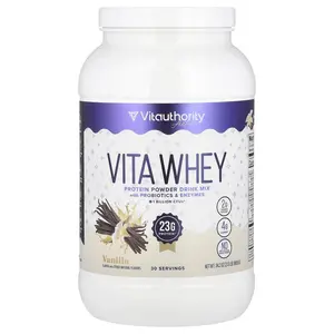 Vitauthority Active, Vita Whey Protein Powder, Vanilla, 2.13 lb (969.6 g)