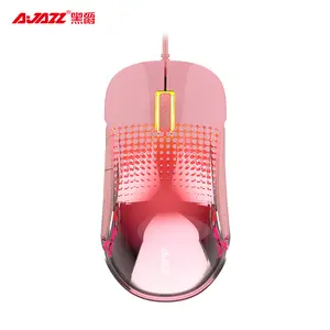 AJAZZ AJ358 Wired Gaming Mouse, PAW3325 Sensor, 10000 DPI, Gradient Design, RGB Lights, for Laptop & Desktop, Pink/Black
