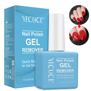 YECUCE Blue Square Nail Polish Remover Gel: Cracks open instantly—no need for foil wrapping or soaking. Simply peel it off for a quick and easy removal. Cracking nail polish remover gel, fast-acting nail polish remover, and instant-dissolving cracking nai