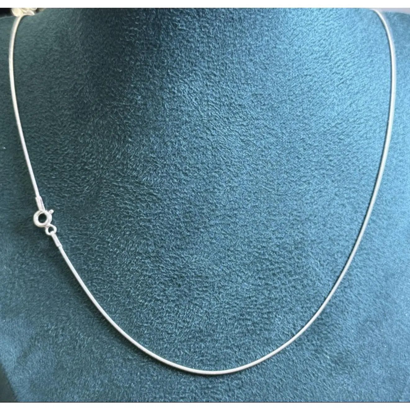 925 Sterling Silver Snake Chain Necklace 0.8mm Italy 18" Length Elegant Jewelry