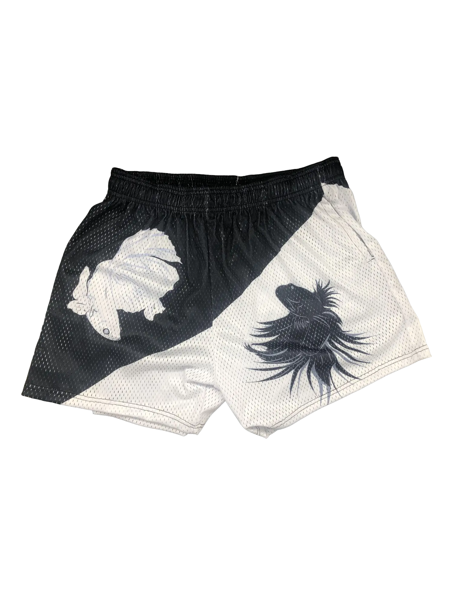Gojo and Geto Fish Mesh Summer Athletic Shorts for Men, Elastic Waistband, Breathable Material