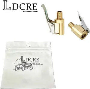 Tire Air Chuck with Clip Adapter, Brass Locking Tire Inflator Nozzle Adapter Connect, No Leakage Tire Chucks for Vehicle Inflator Compressor Pump Connect Accessories Tool 8mm 2 Pack