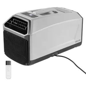 fathersdaygift VEVOR Portable Camping Air Conditioner 3050 BTU, Tent AC Unit with Hose, Remote Touch Control, 61-90F Adjustable, 150 m/h High Airflow, Low Noise, Ideal for Tent. RV, Outdoor Cooling, Dark Grey
