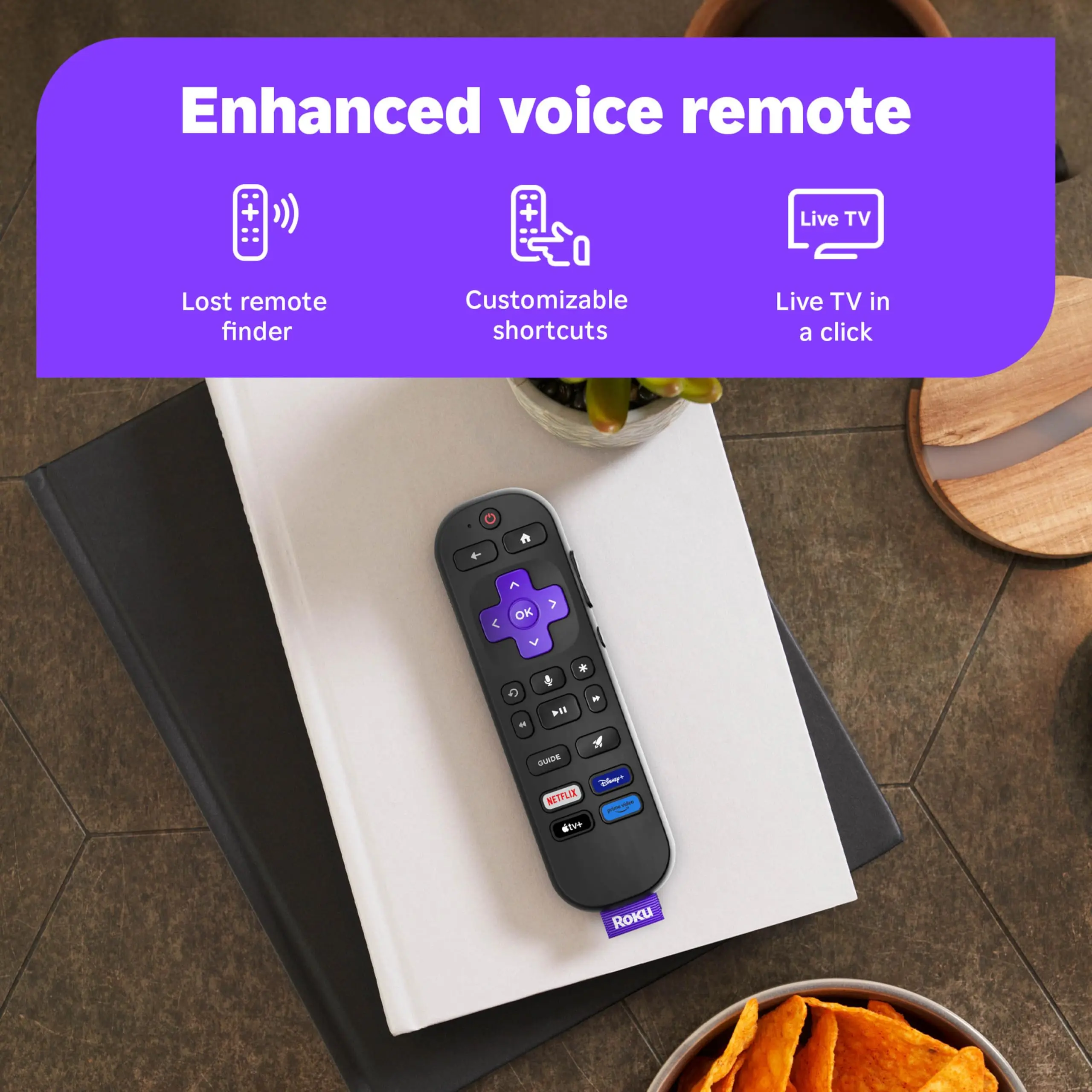 Roku Select Series 55-Inch 4K QLED Smart TV UHD HDR Voice Remote Wi-Fi Bluetooth