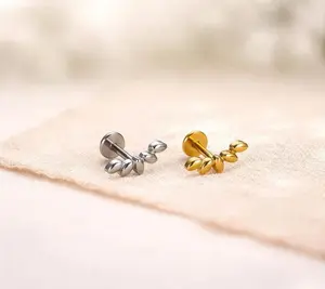 20G/18G/16G Climber Push Pin Labret • Threadless Flat Back Earring • Tragus Stud • Flat Back Stud • Helix Stud • Cartilage Stud