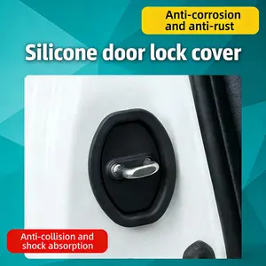 Car Door Lock Protector Cover, Shock Absorbing Buffer Pad, Silent Anti-Collision Tape, Universal Fit, Car Door Handle Protection