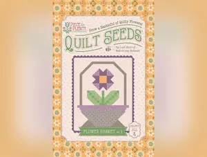 Piece & Plenty | Quilt Seeds Flower Basket No. 1 | Quilt Block Pattern by Lori Holt | 24" x 30"