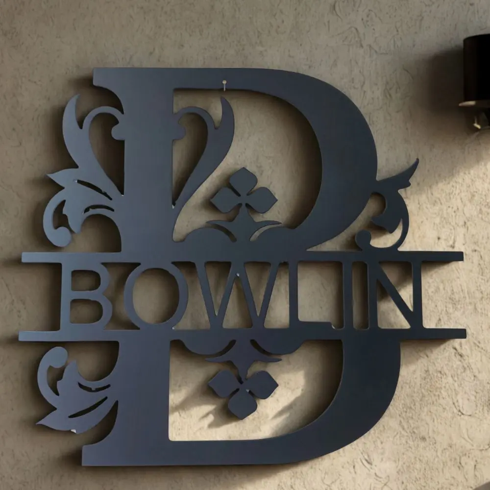 Split Letter Monogram - Customizable Home Décor & Personal Accessory - Refined Design for Indoor & Outdoor Use - Timeless Luxury & Individuality