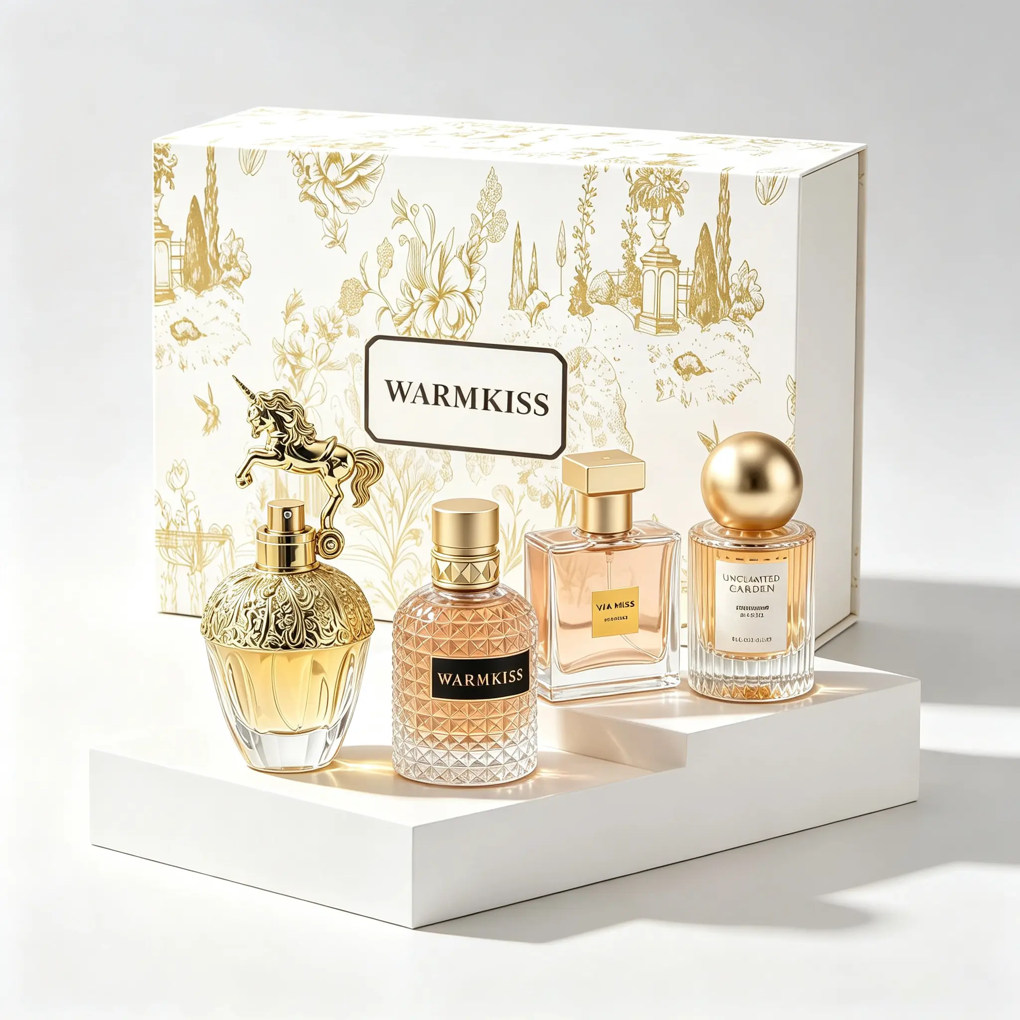 Unicorn Fantasy 4-Piece Fragrance Set, (50ml+30ml*2+25ml), Contains notes of orangeblossom, jasmine, sandalwood, and musk, vanilla perfumes, long lasting perfumes ,Perfumes For Women, Scented Fragrance Set, great holiday gift ,curations good scent